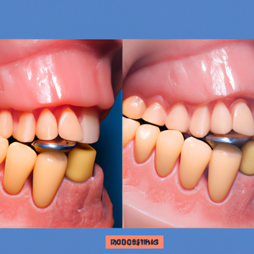 צילום לפני ואחרי של מטופל שעבר הליך השתלת שיניים של יום אחד